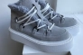 Замшеві черевики жіночі сірого кольору зимові Фото 10