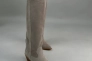 Чоботи козаки жіночі замшеві бежевого кольору високі демісезонні Фото 2