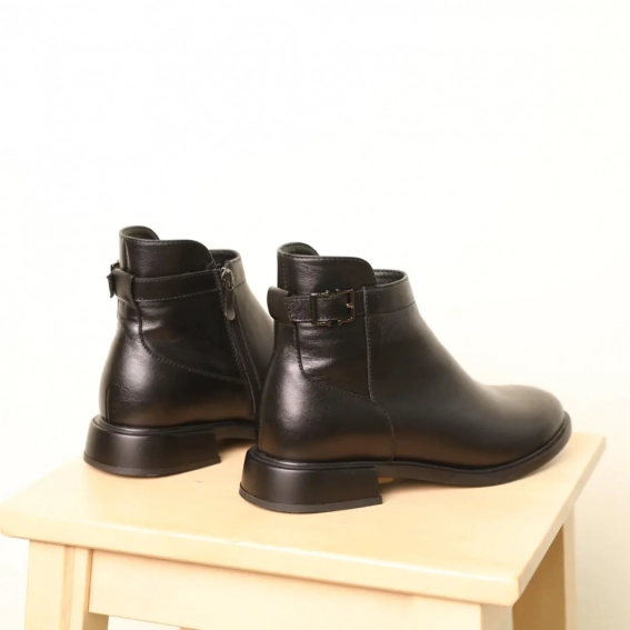 Ботинки кожаные с мехом 586995 Черные фото 7 — интернет-магазин Tapok