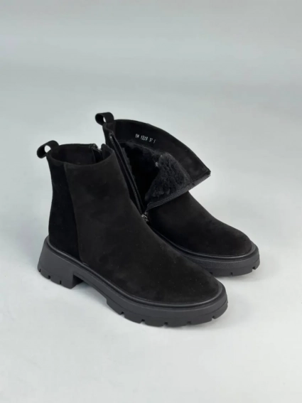 Ботинки женские замшевые черные зимние фото 14 — интернет-магазин Tapok