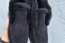 Женские замшевые лоферы зимние черные U Spirit 1033 Фото 2
