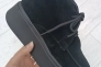 Черевики жіночі замшеві чорні на чорній підошві зимові Фото 1
