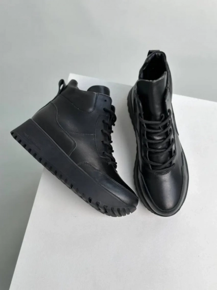 Кросівки жіночі шкіряні чорного кольору зимові фото 11 — інтернет-магазин Tapok