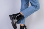 Ботинки женские кожа наплак черные на шнурках и с замком на меху Фото 4