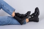 Ботинки женские кожа наплак черные на шнурках и с замком на меху Фото 5