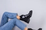 Ботинки женские кожа наплак черные на шнурках и с замком на меху Фото 6