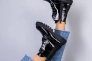 Ботинки женские кожа наплак черные на шнурках и с замком на меху Фото 8