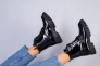 Ботинки женские кожа наплак черные на шнурках и с замком на меху Фото 9