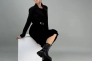 Челси женские кожаные черные на черной подошве демисезонные Фото 7