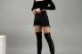 Сапоги чулки женские кожаные черного цвета зимние Фото 8