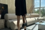Ботинки женские замшевые черного цвета с лаковым носком зимние Фото 9