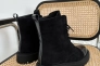 Ботинки женские замшевые черного цвета с лаковым носком зимние Фото 12