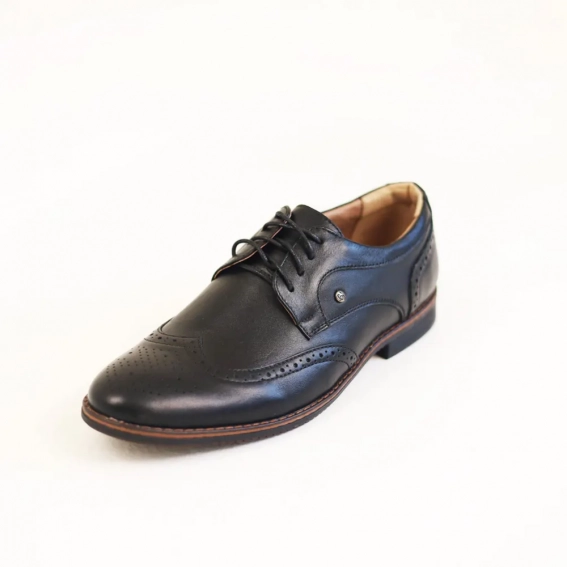 Туфлі чоловічі шкіряні класичні 586498 Чорні фото 1 — інтернет-магазин Tapok