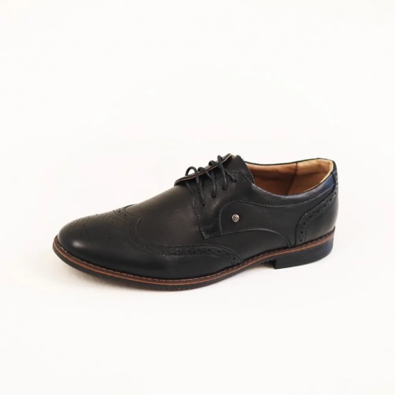 Туфлі чоловічі шкіряні класичні 586498 Чорні фото 2 — інтернет-магазин Tapok