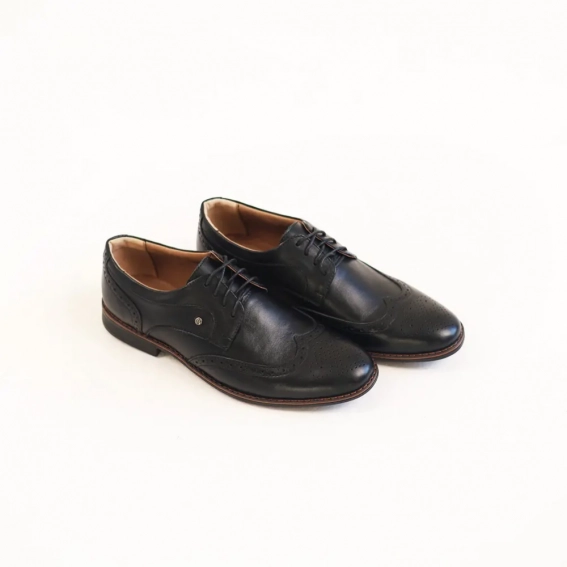 Туфлі чоловічі шкіряні класичні 586498 Чорні фото 4 — інтернет-магазин Tapok