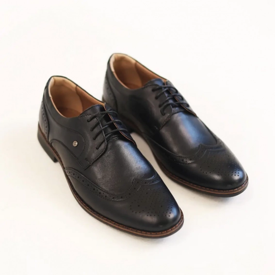 Туфлі чоловічі шкіряні класичні 586498 Чорні фото 5 — інтернет-магазин Tapok
