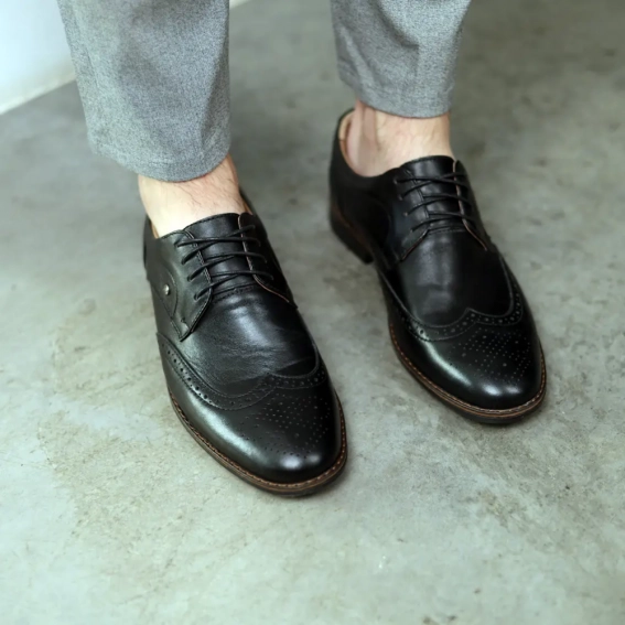 Туфлі чоловічі шкіряні класичні 586498 Чорні фото 9 — інтернет-магазин Tapok