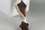 Уггі жіночі замшеві шоколадного кольору на світлій підошві. Фото 6