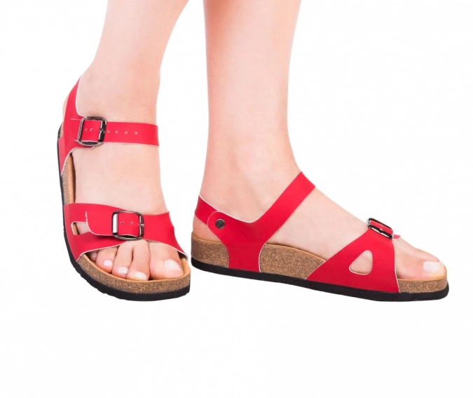 Ортопедические сандалии женские Foot Care FA-106 Красный фото 2 — интернет-магазин Tapok