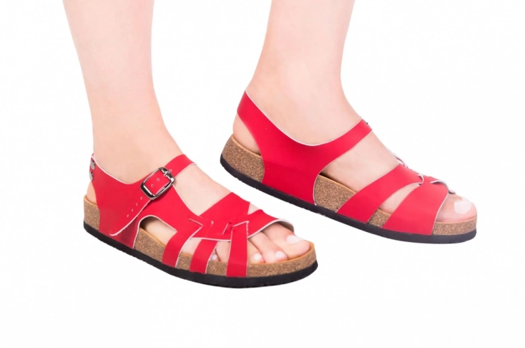 Ортопедические сандалии женские Foot Care FA-107 Красный фото 2 — интернет-магазин Tapok