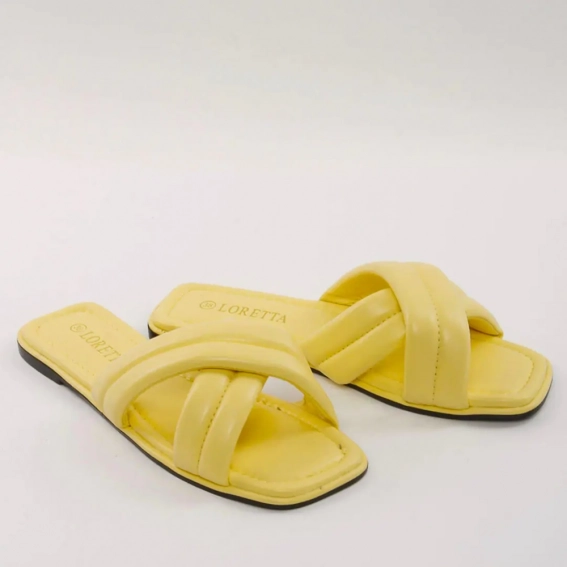 Шлепанцы женские 338167  Fashion Желтый фото 4 — интернет-магазин Tapok