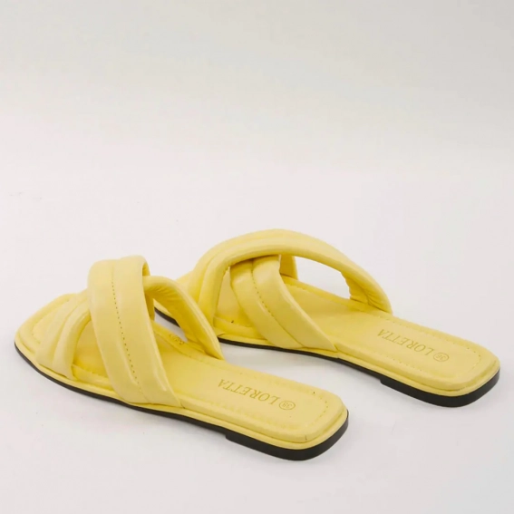 Шлепанцы женские 338167  Fashion Желтый фото 5 — интернет-магазин Tapok