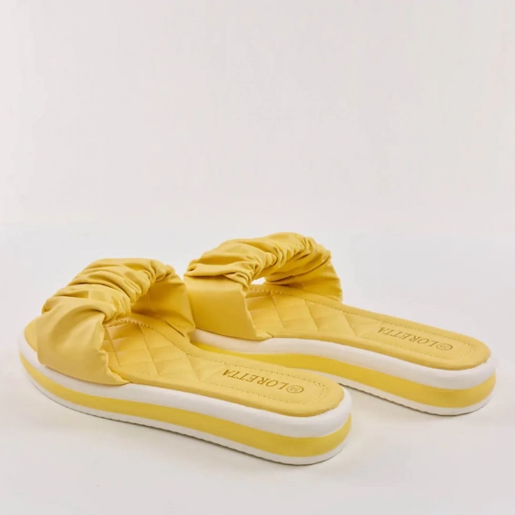 Шлепанцы женские 338067  Fashion Желтый фото 5 — интернет-магазин Tapok
