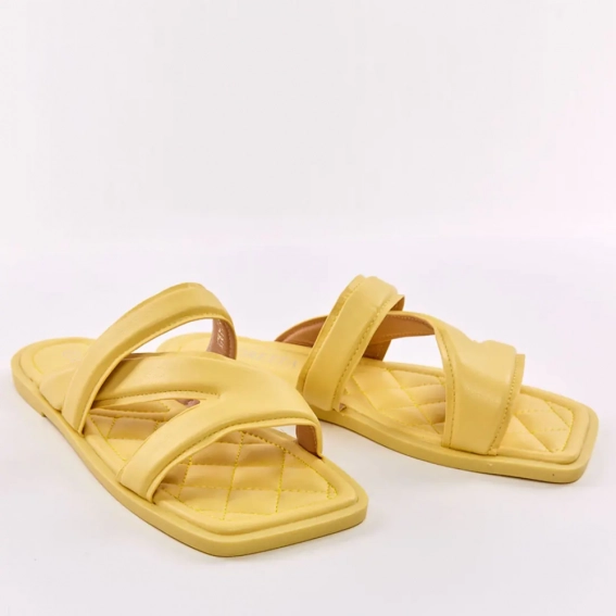Шлепанцы женские 338143  Fashion Желтый фото 4 — интернет-магазин Tapok