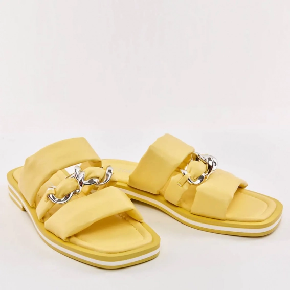 Шлепанцы женские 338075  Fashion Желтый фото 4 — интернет-магазин Tapok