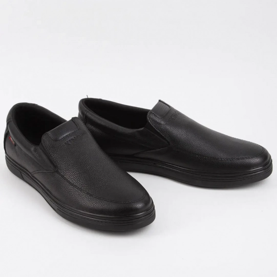 Мокасины мужские кожаные 339455  Fashion Черный фото 4 — интернет-магазин Tapok