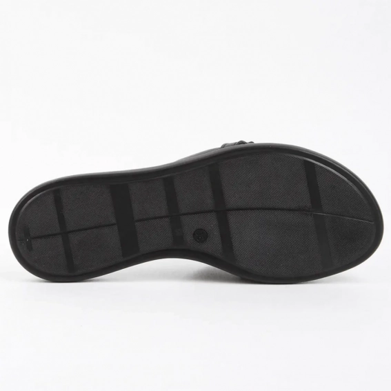 Шлепанцы женские кожаные 339506  Fashion Черный фото 3 — интернет-магазин Tapok