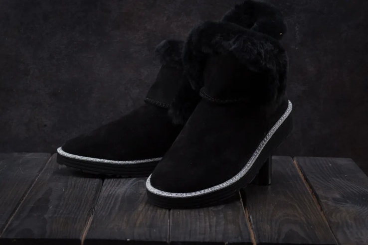Женские ботинки замшевые зимние черные Best Vak УГ 44 -01 фото 1 — интернет-магазин Tapok