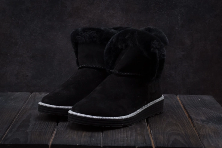 Женские ботинки замшевые зимние черные Best Vak УГ 44 -01 фото 5 — интернет-магазин Tapok