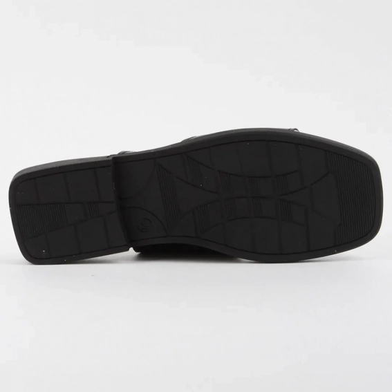 Шлепанцы женские кожаные 339916  Fashion Черный фото 3 — интернет-магазин Tapok