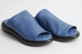 Шлепанцы женские кожаные 340419  Fashion Синий Фото 4