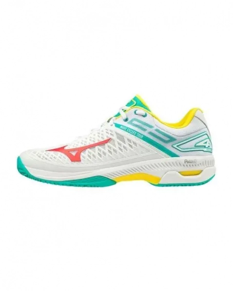 Кросcовки муж. MIZUNO WAVE EXCEED TOUR4 CC белый/красный/зеленый UK10 61GC2077-62 фото 2 — интернет-магазин Tapok