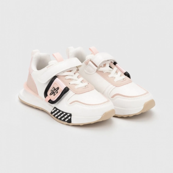 Кроссовки для девочки Y.Top YD3320-3 Бело-розовый фото 1 — интернет-магазин Tapok