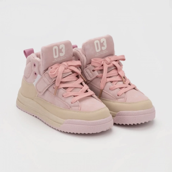 Кросівки для дівчинки утеплені Bessky B3026-3C Рожевий фото 1 — інтернет-магазин Tapok