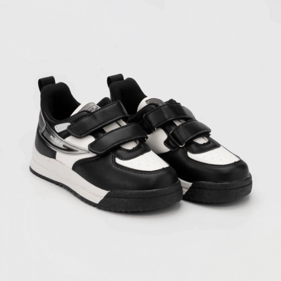 Кросівки для хлопчика BBessky B1911-4C Чорно-білий фото 1 — інтернет-магазин Tapok