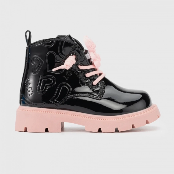 Ботинки для девочки Bessky B2666-5A Черно-розовый фото 2 — интернет-магазин Tapok