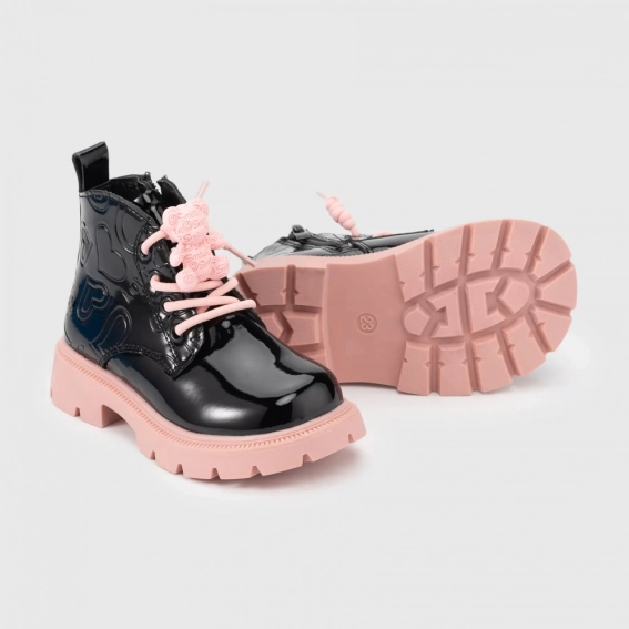 Ботинки для девочки Bessky B2666-5A Черно-розовый фото 5 — интернет-магазин Tapok