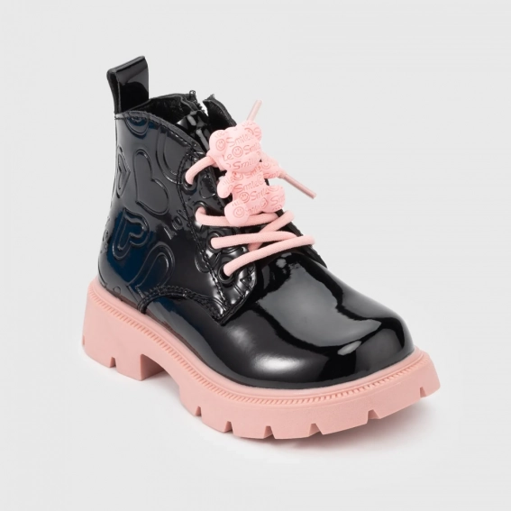 Ботинки для девочки Bessky B2666-5A Черно-розовый фото 6 — интернет-магазин Tapok