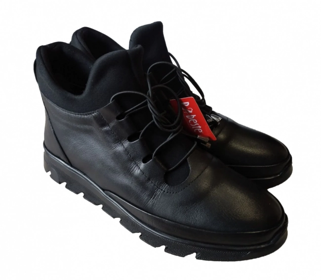Ортопедические ботинки женские Pabeste ES53 Черные фото 1 — интернет-магазин Tapok