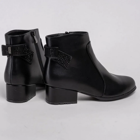 Ботинки женские 341208  Fashion Черный фото 5 — интернет-магазин Tapok