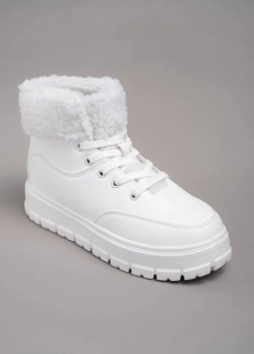 Кеды зимние высокие 341753  Fashion Белый