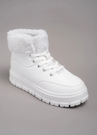 Кеды зимние высокие 341753 Fashion Белый фото 1 — интернет-магазин Tapok
