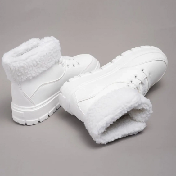 Кеды зимние высокие 341753  Fashion Белый фото 5 — интернет-магазин Tapok