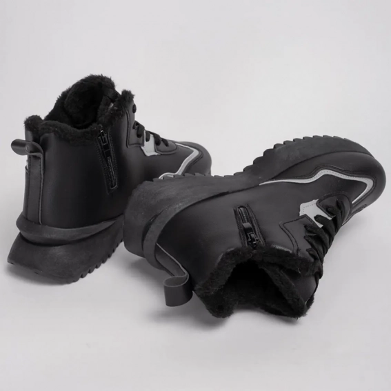 Кросівки зимові високі 341608 Fashion Чорний фото 5 — інтернет-магазин Tapok
