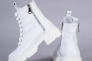 Ботинки женские кожаные белые на шнурках и с замком демисезонные Фото 12