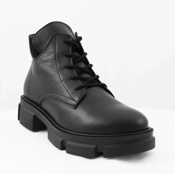 Ботинки кожаные на байке 587926 Черные фото 5 — интернет-магазин Tapok
